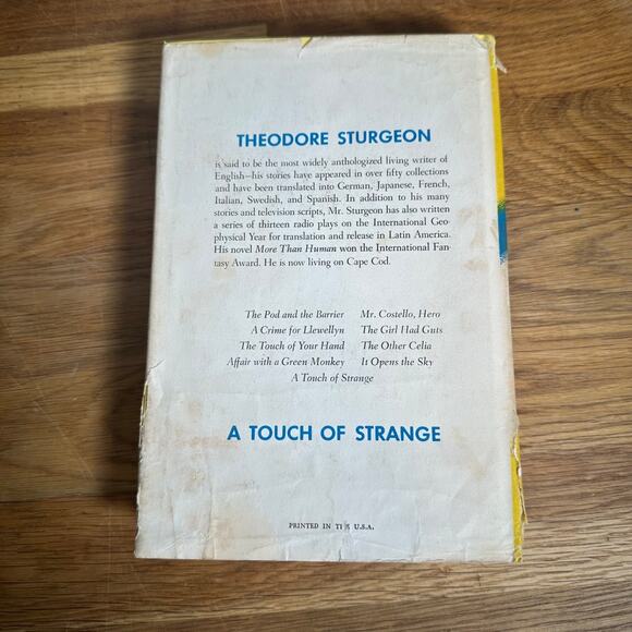 A Touch Of Strange Theodore Sturgeon 1958 Doubleday Science Fiction BCE HC DJ - Picture 10 of 14